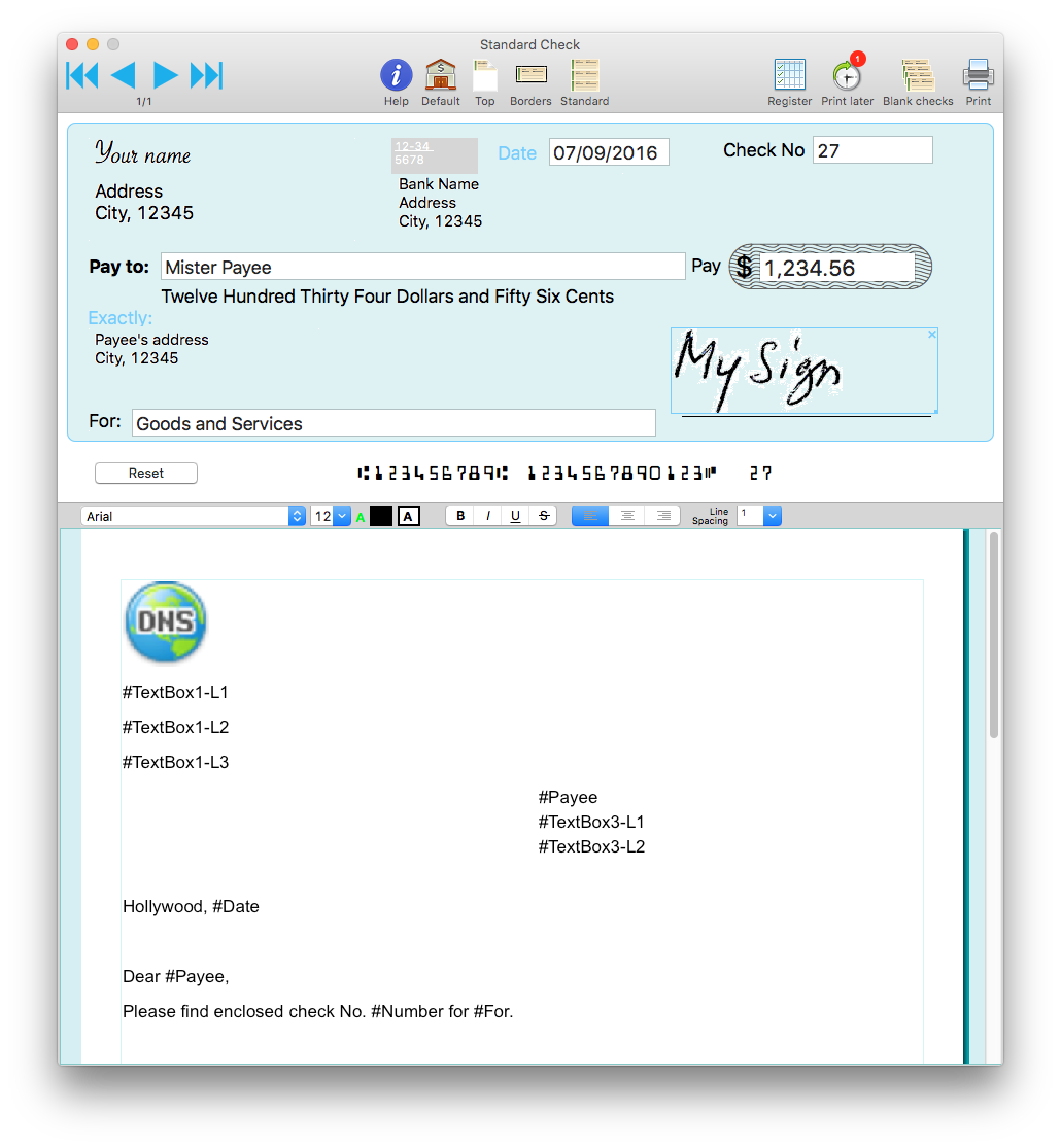 check printing software for mac free trial